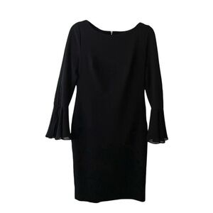 Calvin Klein Petite Chiffon Bell-Sleeve Sheath Dress